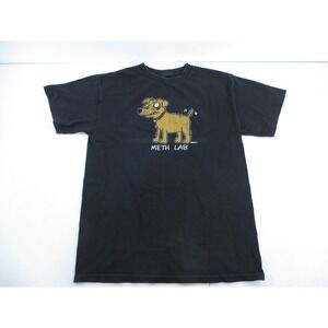 Johnson‎ Apparel Over The Line Meth Lab Dog Black Funny Graphic T-Shirt USA SZ M